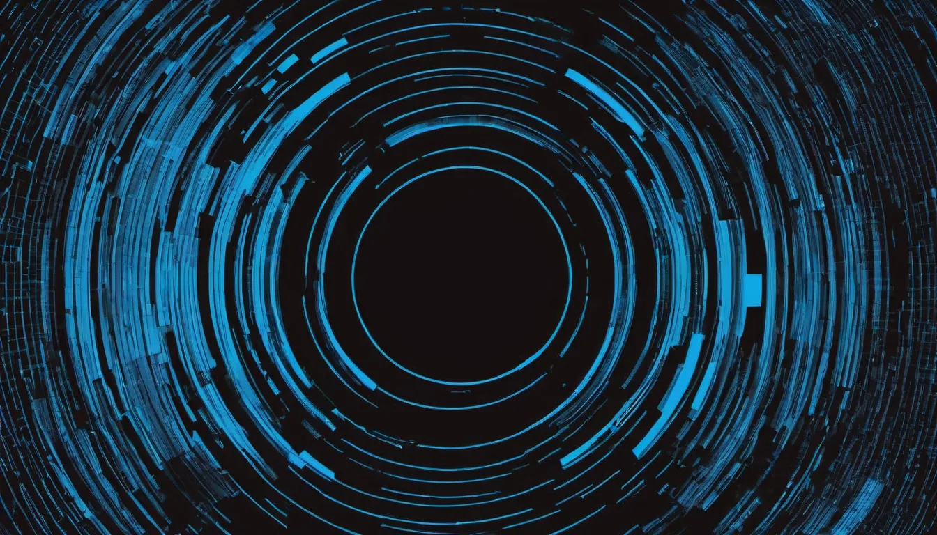 Abstract narrow band and setpoint illustration in aqua-cyan on dark navy — decorative header for Aquarium Temperature Controllers